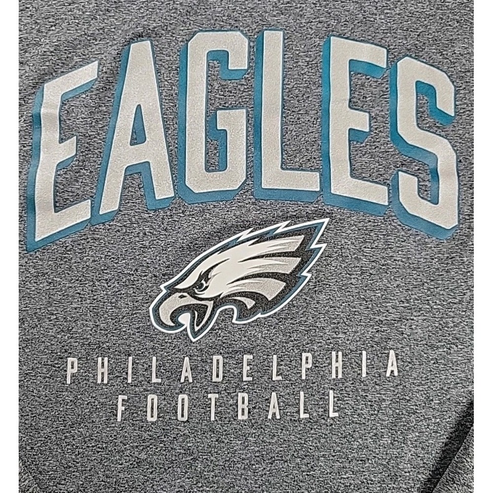 NFL PHILADELPHIA EAGLES Youth Unisex Large LONG SLEEVE T-SHIRT GRAY